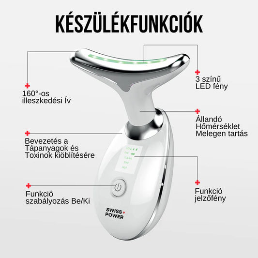 Elektromos fényterápiás, 7 fényű ránc és bőrfeszesítő készülék